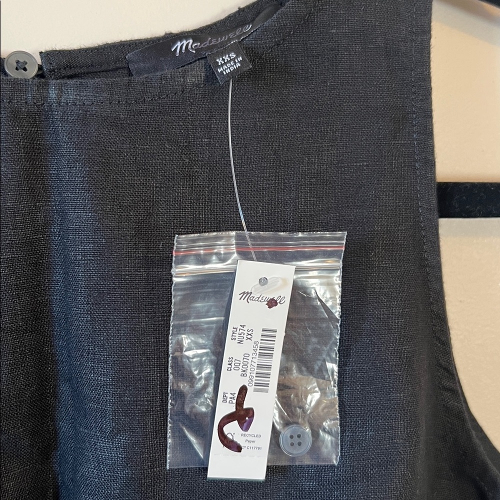 NWT Madewell XXS Mini Shift Dress in Linen - Picture 9 of 9
